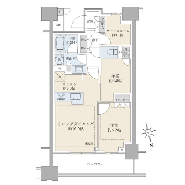 ブリリア聖蹟桜ヶ丘ブルーミングテラス 間取図