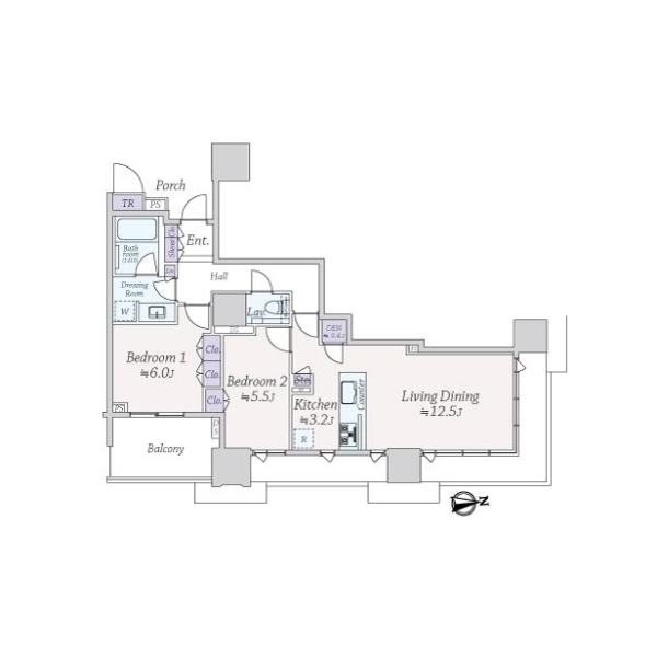 ドゥ・トゥール 間取図