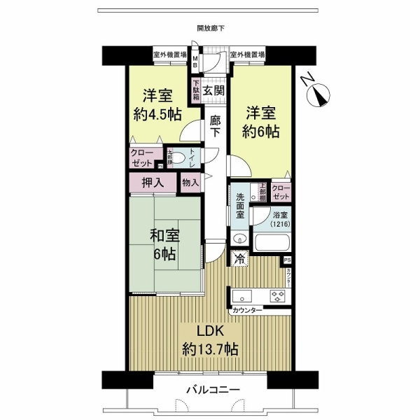ファミールハイツ京都伏見ステージ1 間取図