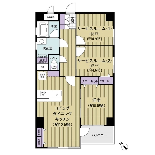 ライオンズマンション平沼 間取図