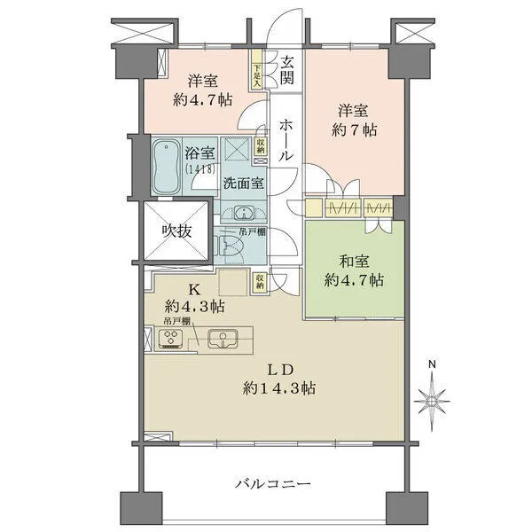 パークハウス木々津田沼前原 間取図
