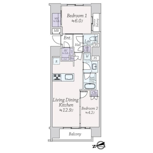 リビオレゾン内神田 間取図