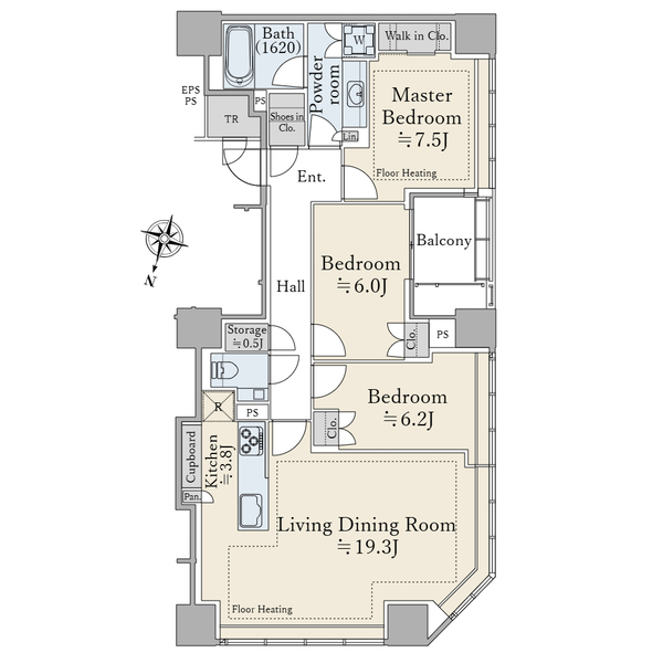 ブリリア一番町（Ｂｒｉｌｌｉａ一番町） 間取図