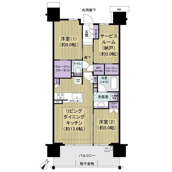 シティテラス新小岩 間取図