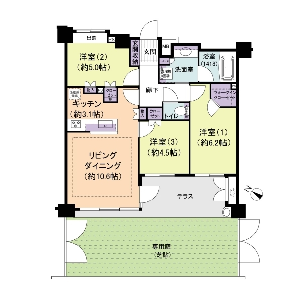 ライオンズ多摩永山マスターズフォレスト 間取図