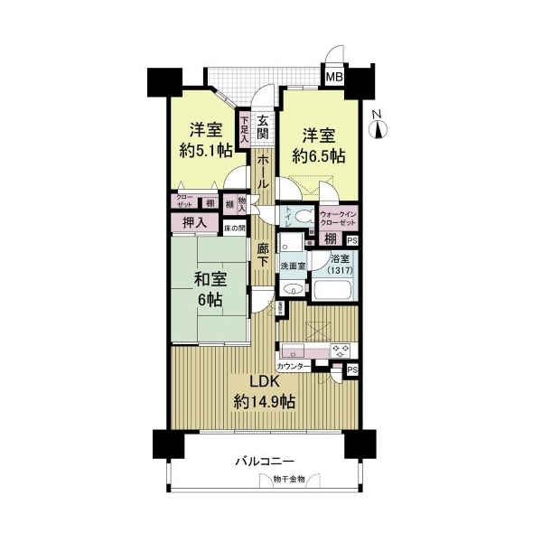 カルティア徳川 間取図