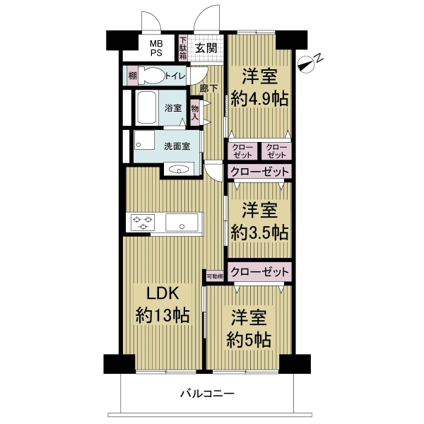 南海住吉清水丘グリーンハイツ 間取図