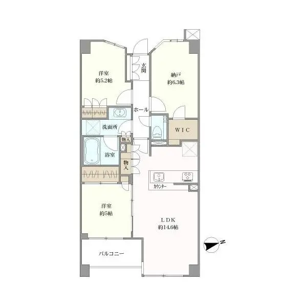 ヴェーゼント久が原 間取図