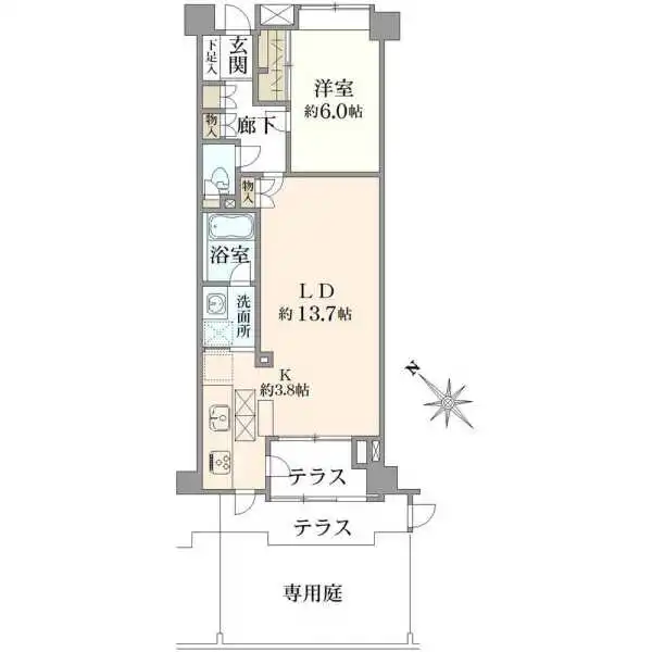 ヴィルヌーブ片瀬江ノ島マリンテラス 間取図