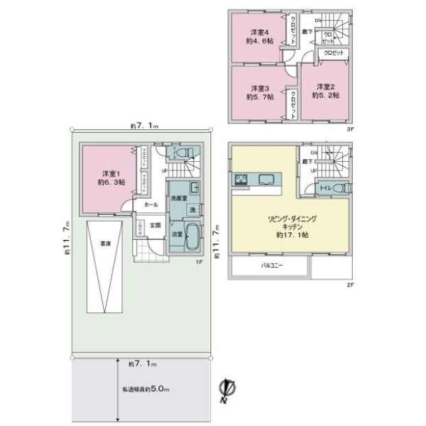 大阪市浪速区久保吉１丁目 間取図