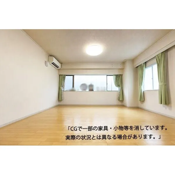 たのもきシャルム リビングとダイニングを分けて使える約18帖の大空間です※家具消し加工済み