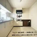 たのもきシャルム 窓付きのL字型キッチン。明るく換気もしやすく快適に調理ができます※家具消し加工済み