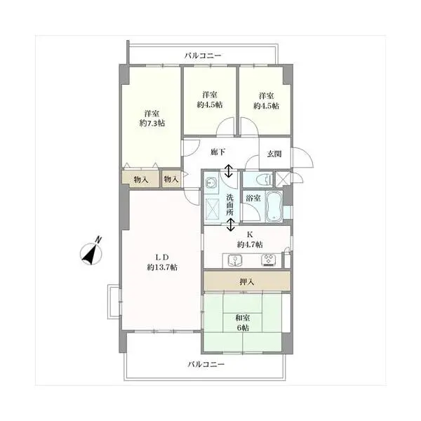 日商岩井芦屋ガーデンヒルズ 間取図