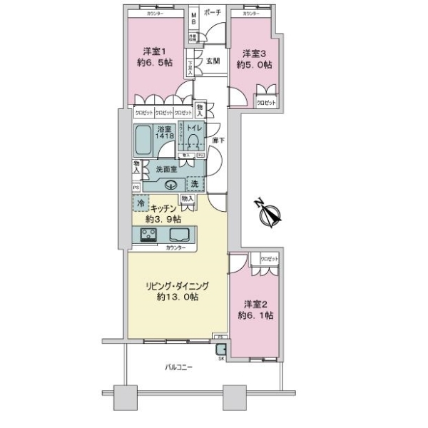 パークシティ市川C棟 間取図