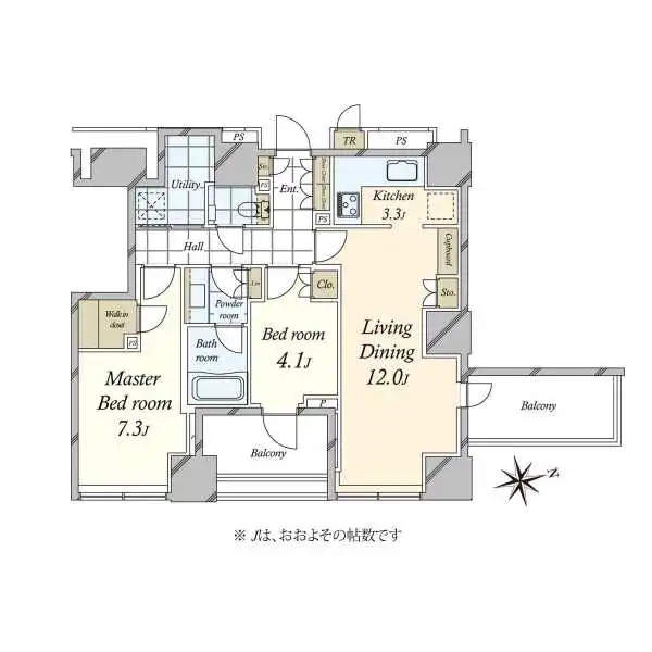 クラッシィタワー新宿御苑 間取図