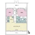 ライオンズマンション京王稲田堤 間取図