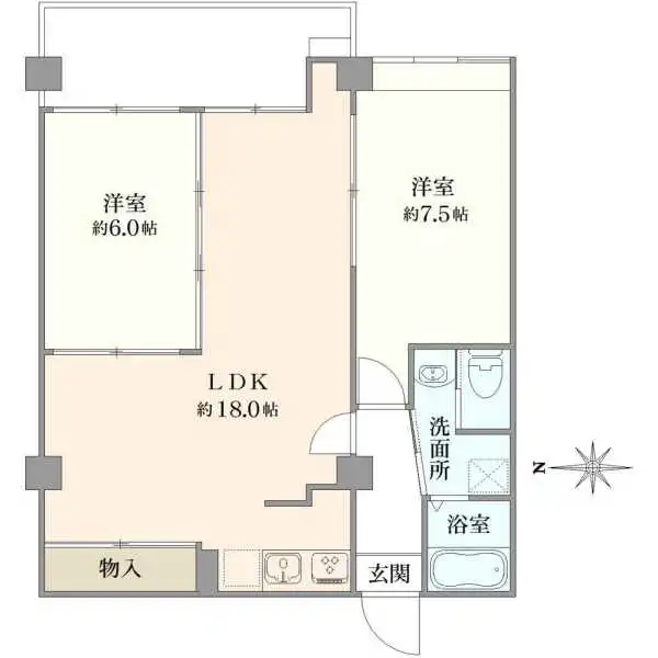 調布センタービルマンション 間取図