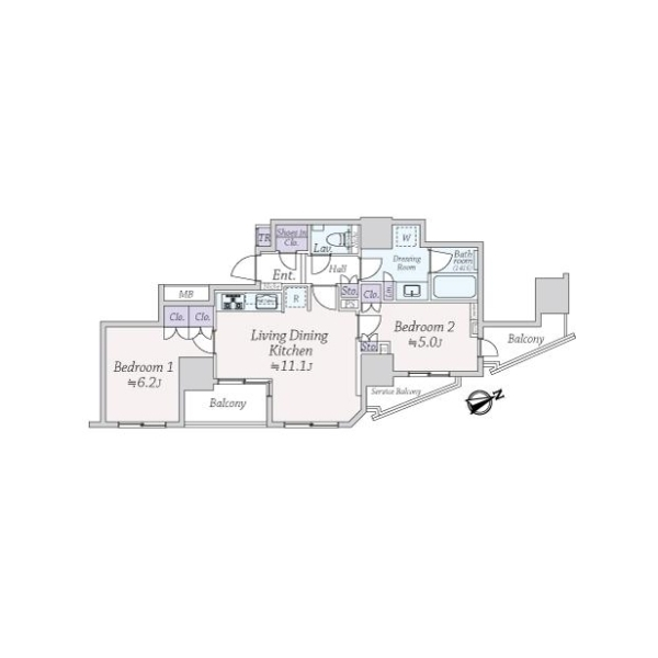 プレミスト三鷹 間取図
