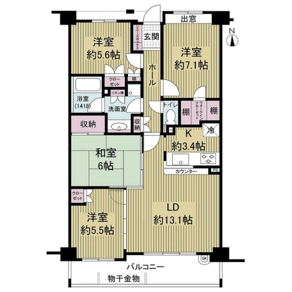 メイツ西山本通 間取図