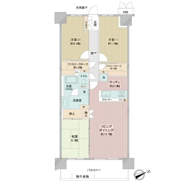 グレーシアガーデンたまプラーザ 間取図