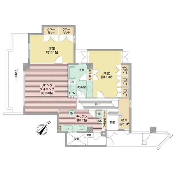 中銀茅ヶ崎マンシオン 間取図