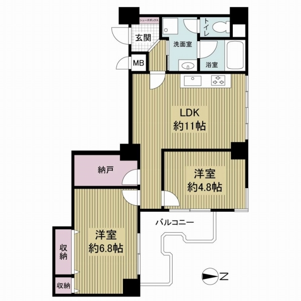 ロイヤルコーポ大手門 間取図