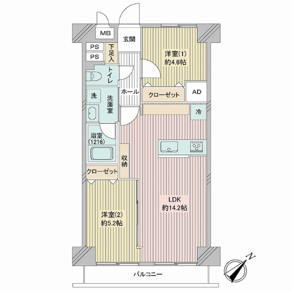 南阿佐谷ハイツ 間取図