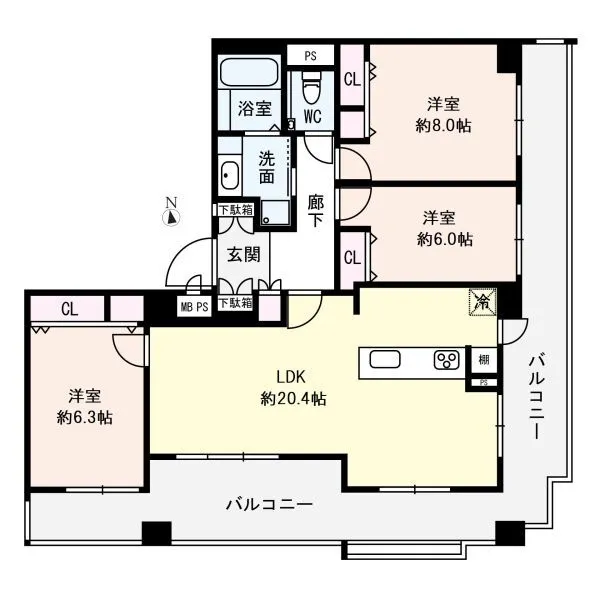 グランドメゾン高槻 間取図