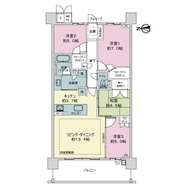 ヴィラス星ヶ丘の森 間取図