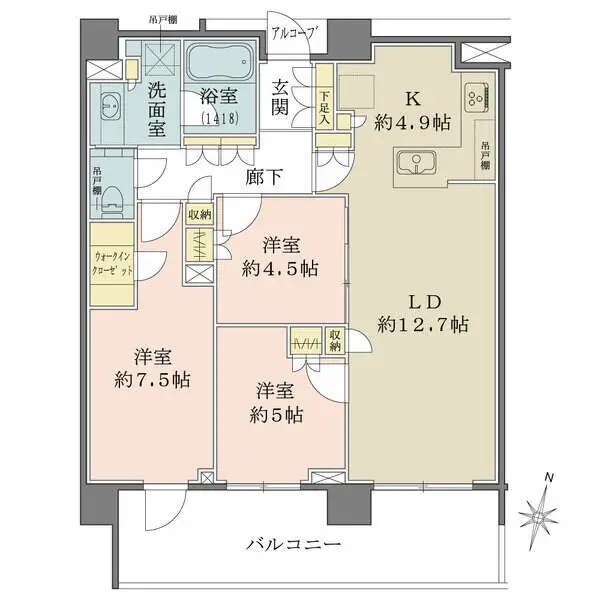 プラウド都立大学 間取図