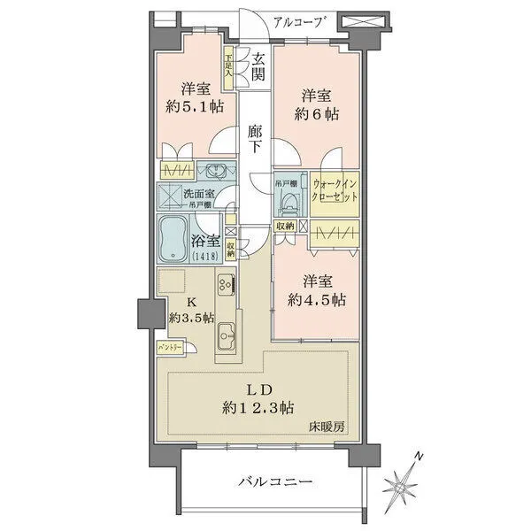 ヴィークコート大泉学園四季Ｇａｒｄｅｎ 間取図