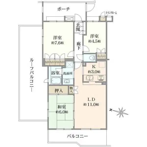 テラス鷺ノ宮ラディウス 間取図