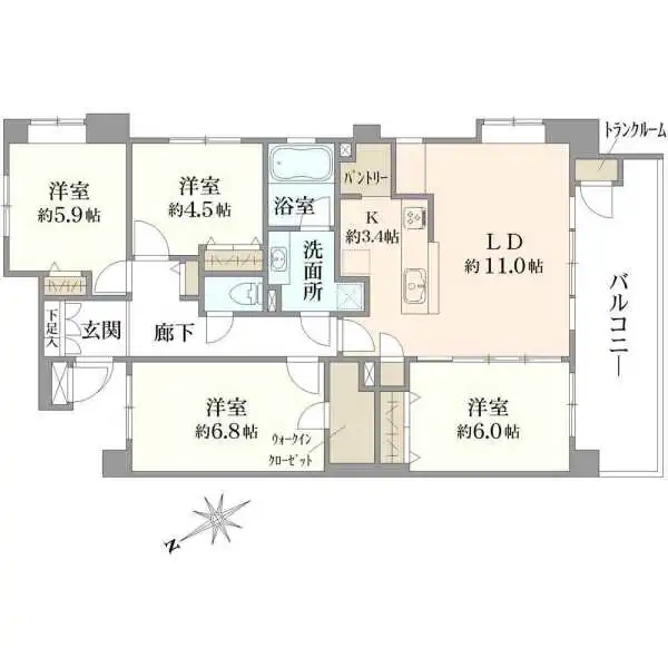 サンアリーナ調布 間取図