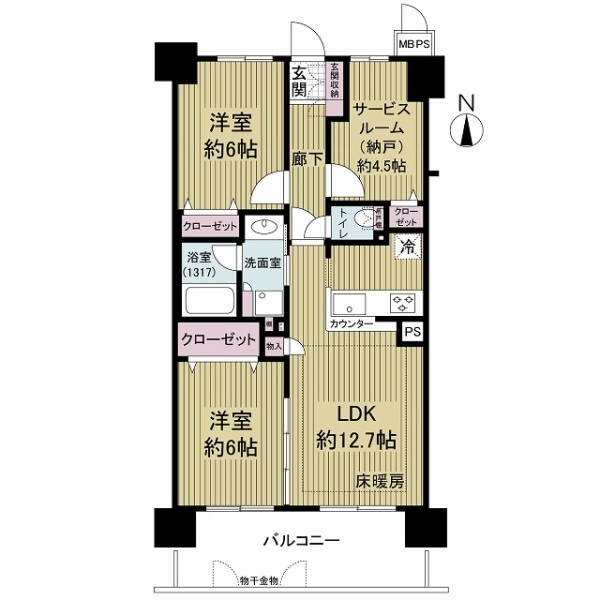ライオンズマンション天神橋筋六丁目 間取図