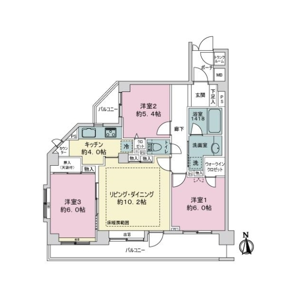 コスモ西尾久 間取図