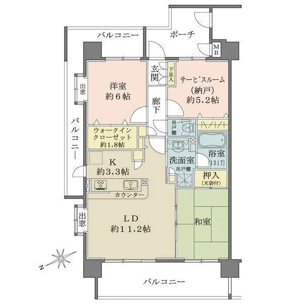 クレストフォルム清澄庭園 間取図