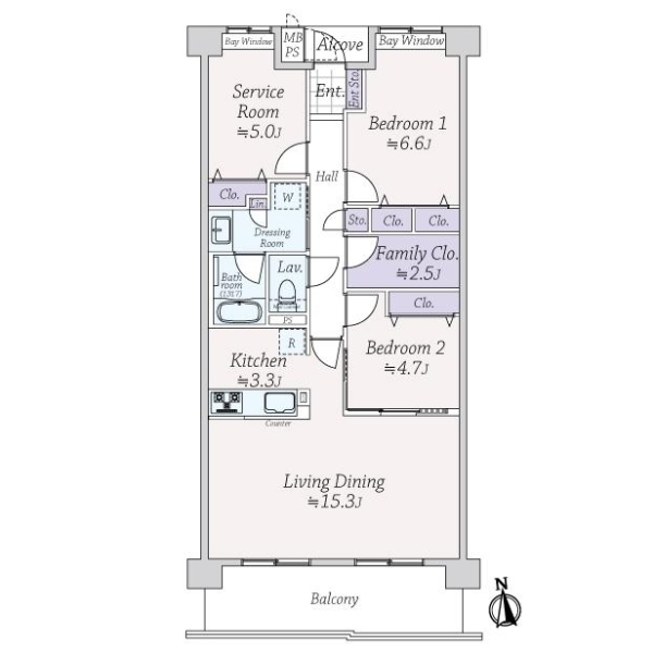 グランディーノ西宮　悠学の邸 間取図
