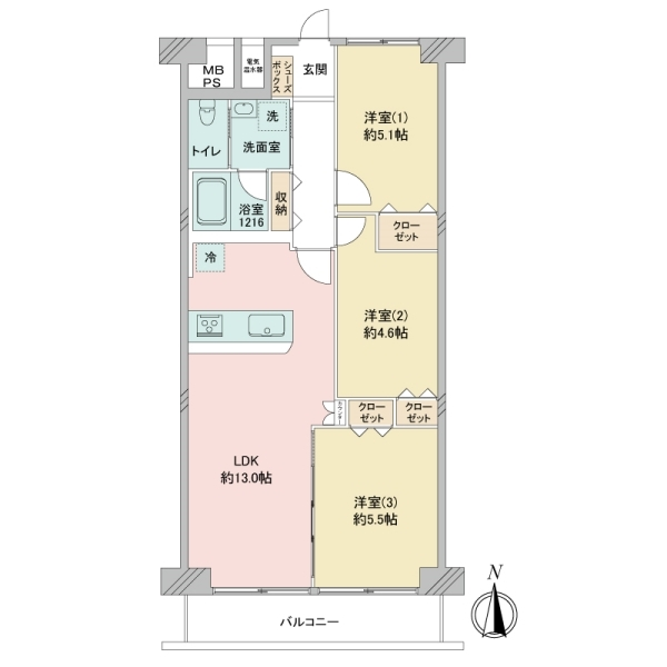 恒陽戸塚マンション 間取図