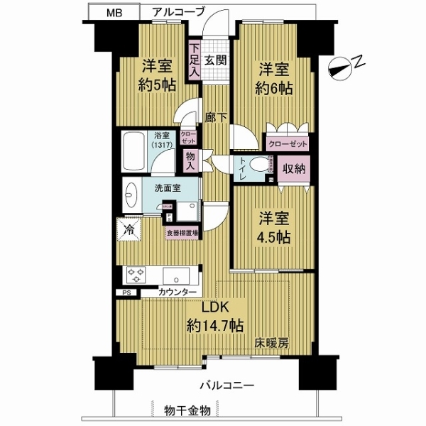 サンクタス阿倍野天王寺町北 間取図