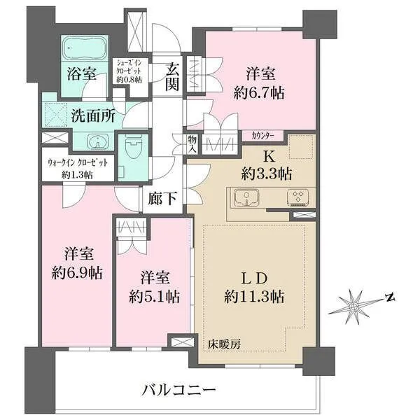 ザ・パークハウス板橋大山大楠ノ杜 間取図