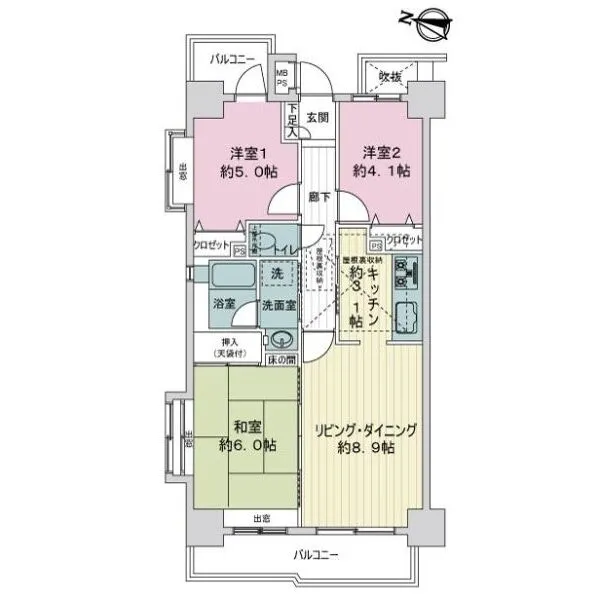 ライオンズシティ所沢 間取図