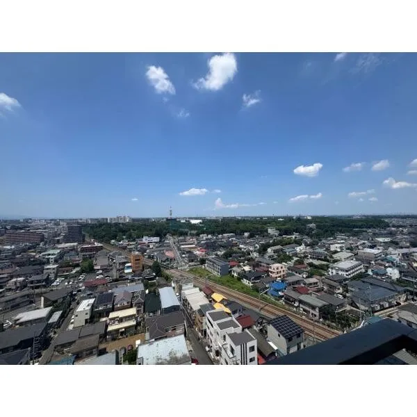 ライオンズシティ所沢 洋室１側のバルコニーからの眺望