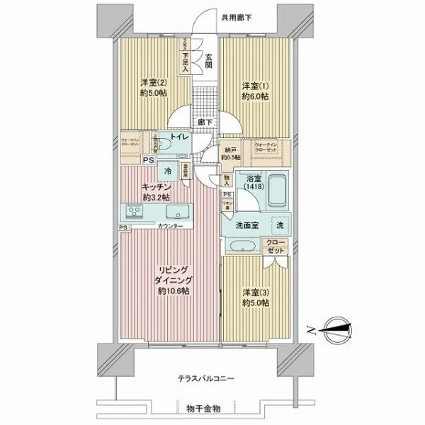 シティテラス品川イースト 間取図
