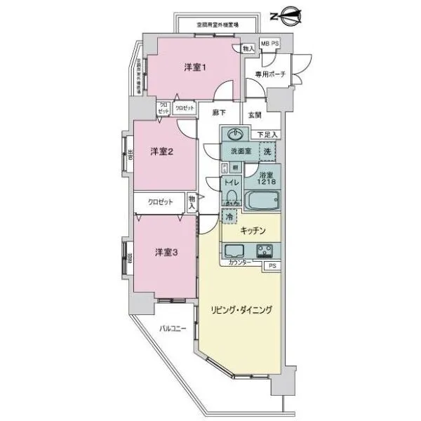 ライオンズマンション篠崎 間取図