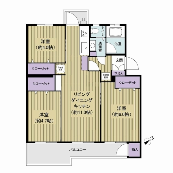 多摩川グリーンハイツ 間取図