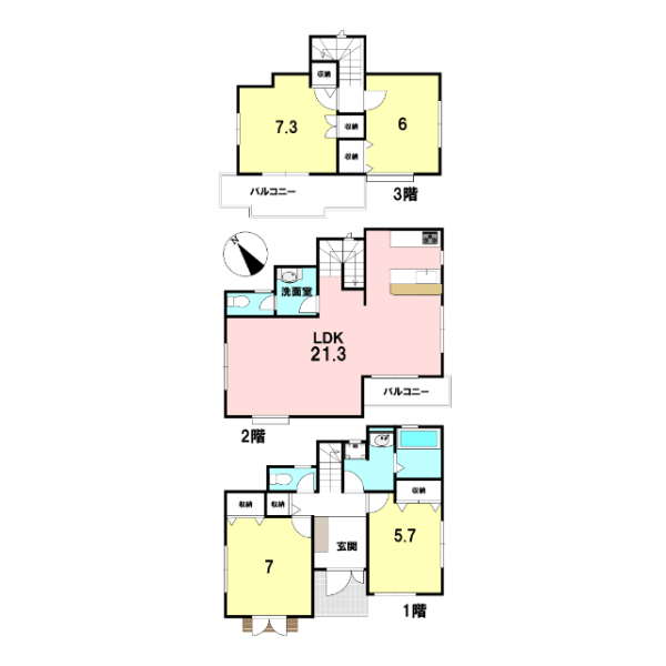川崎市麻生区東百合丘４丁目 間取図