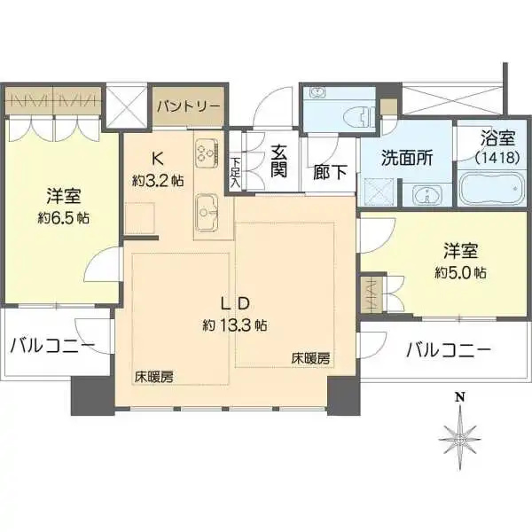 ザ・ファインタワー大手前 間取図