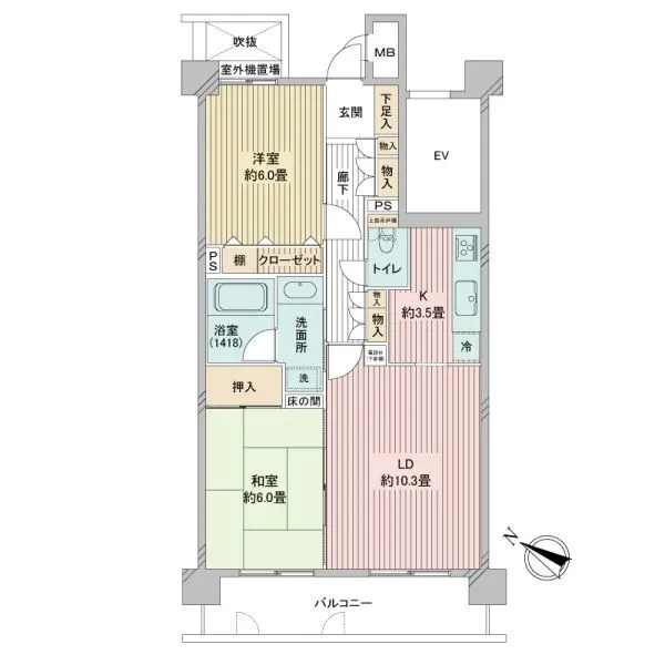 セザール浦和領家 間取図