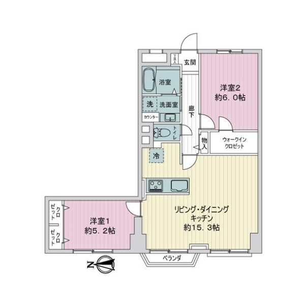 興栄マンションむさしの 間取図