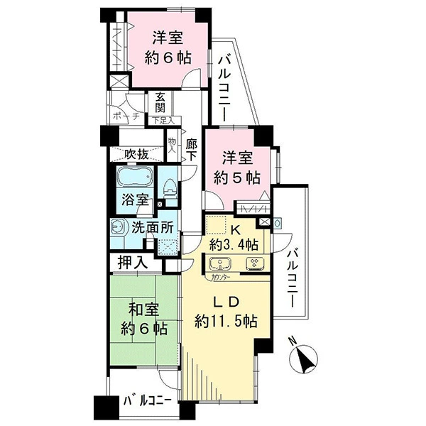レクセルガーデン昭島 間取図